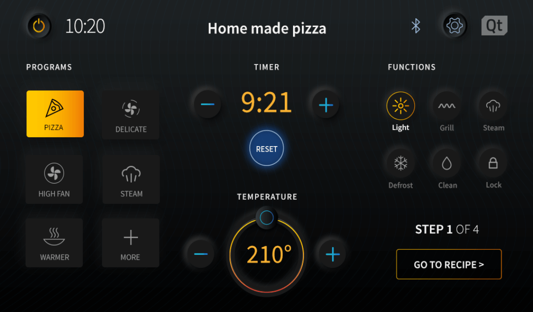 Futurae - smart oven user interface design